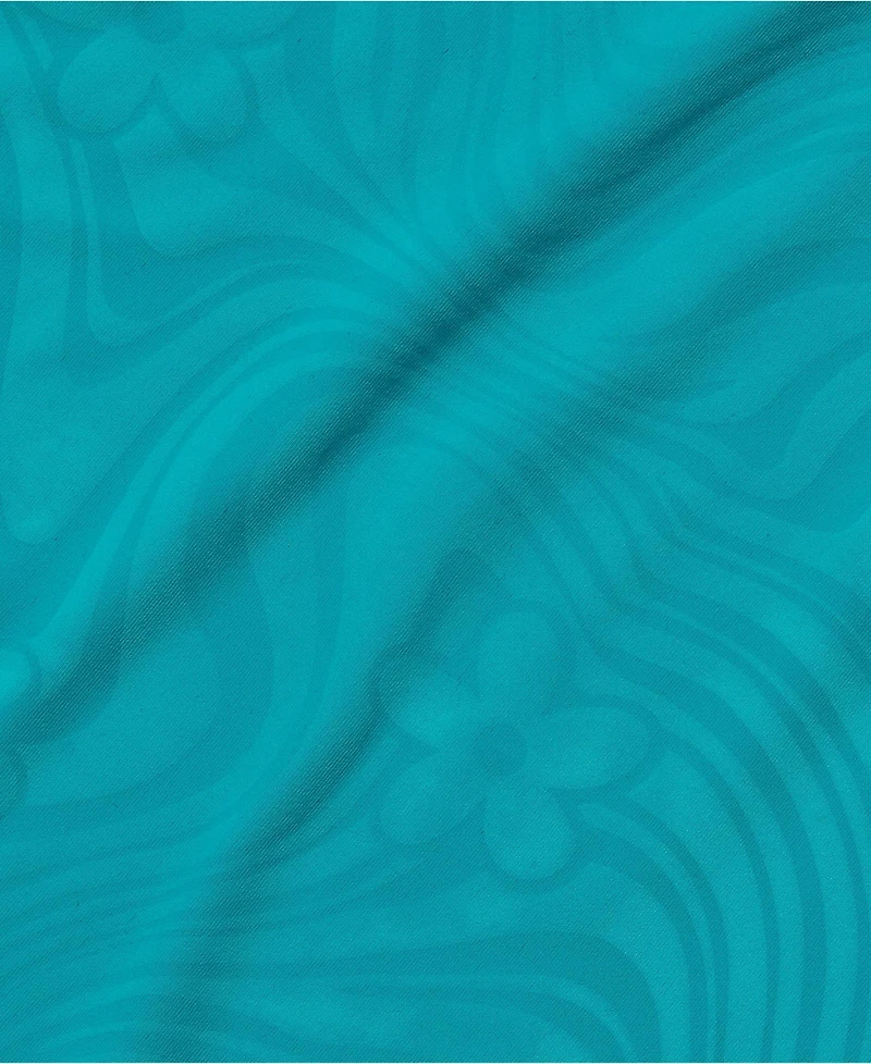 Lands' End Girls Slim Chlorine Resistant Short Sleeve Magic Print Swim Rash Guard