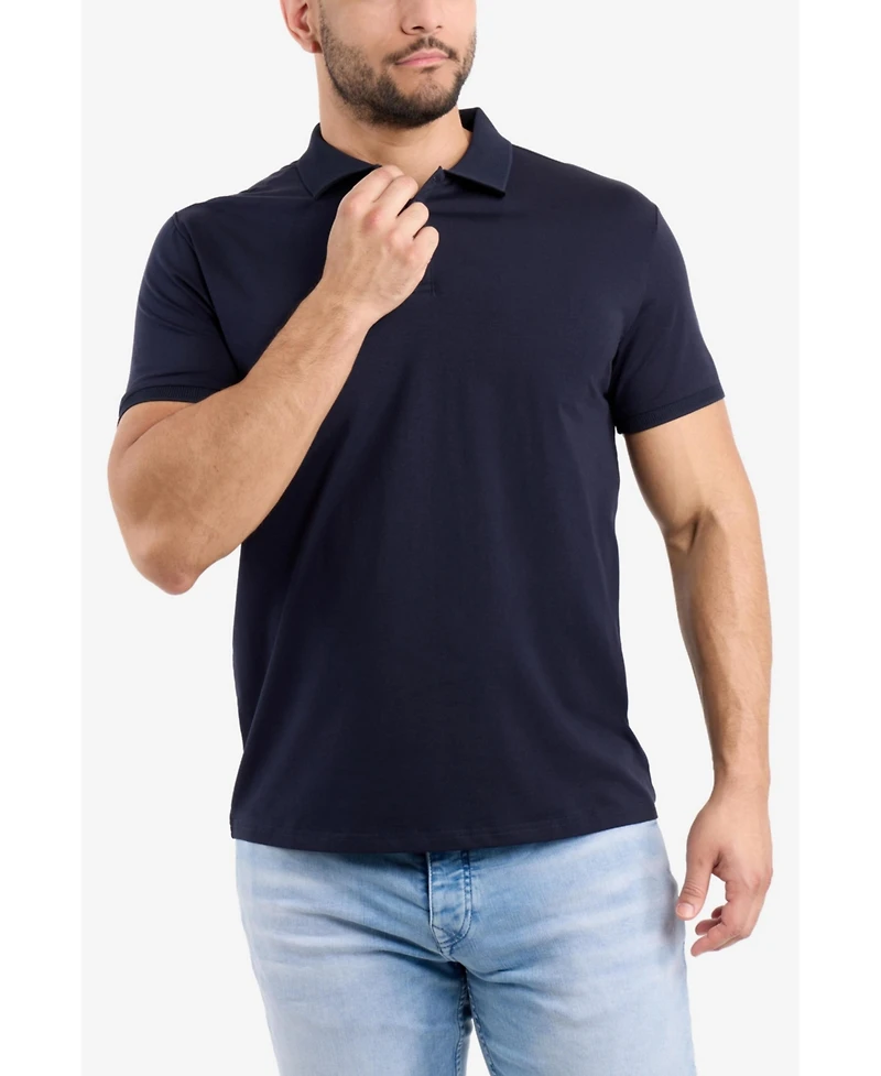 X-Ray Men's Short Sleeve New Rib Polo Shirt