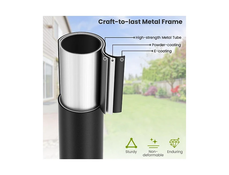 2 Pieces Outdoor Swivel Chairs Patio Dining Chairs with Padded Cushions