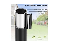 2 Pieces Outdoor Swivel Chairs Patio Dining Chairs with Padded Cushions