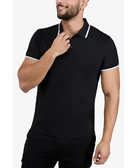 X-Ray Men's Short Sleeve Texture Rib Polo Shirt