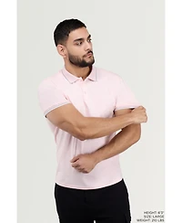 X-Ray Men's Short Sleeve Texture Rib Polo Shirt