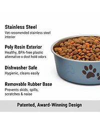 Aronkl Stainless Steel Dog Cat Bowl Spill Proof Durable Dishwasher Safe Travel Feeder