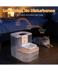 Zeus and Ruta Smart Pet Water Fountain 45L Cordless Rechargeable Auto Cat Dog Dispenser Remote Control 3 Volume Settings
