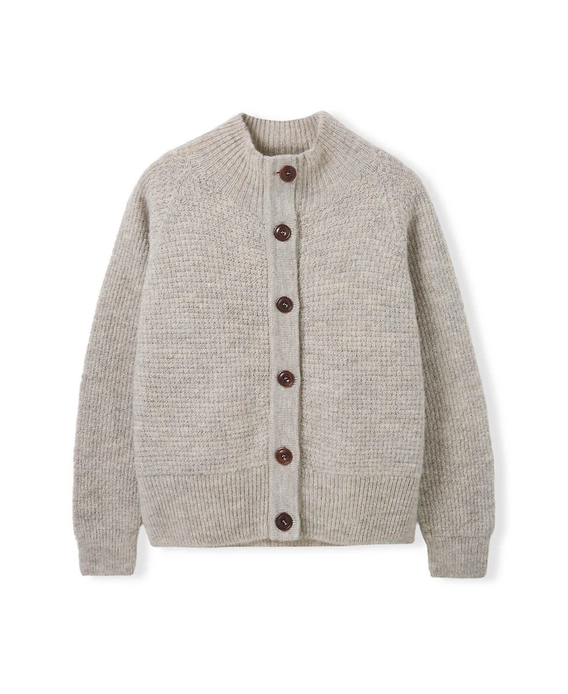Celtic & Co. Women's British Wool Moss Stitch Cardigan
