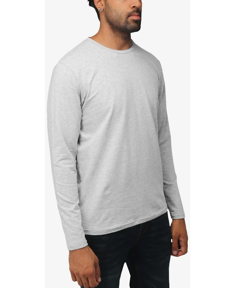 X-Ray Men's Soft Stretch Crew Neck Long Sleeve T-shirt