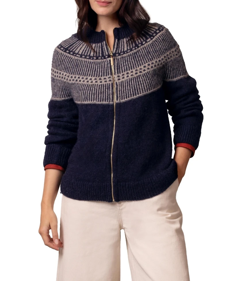 Celtic & Co. Women's British Wool Yoke Stitch Cardigan