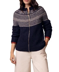 Celtic & Co. Women's British Wool Yoke Stitch Cardigan