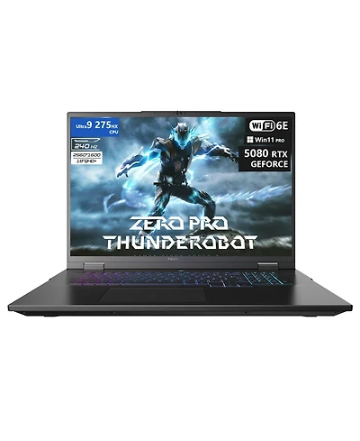 Thunderobot Zero 18 Traditional Laptop Intel Core Ultra 9 ,64GB Ram Nvidia GeForce Rtx 5080 2TB Ssd Storage Windows 11 Pro 240Hz