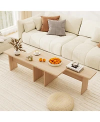 Slickblue L-Shaped Modular Coffee Table Set of 2, Center Tables for Small Space