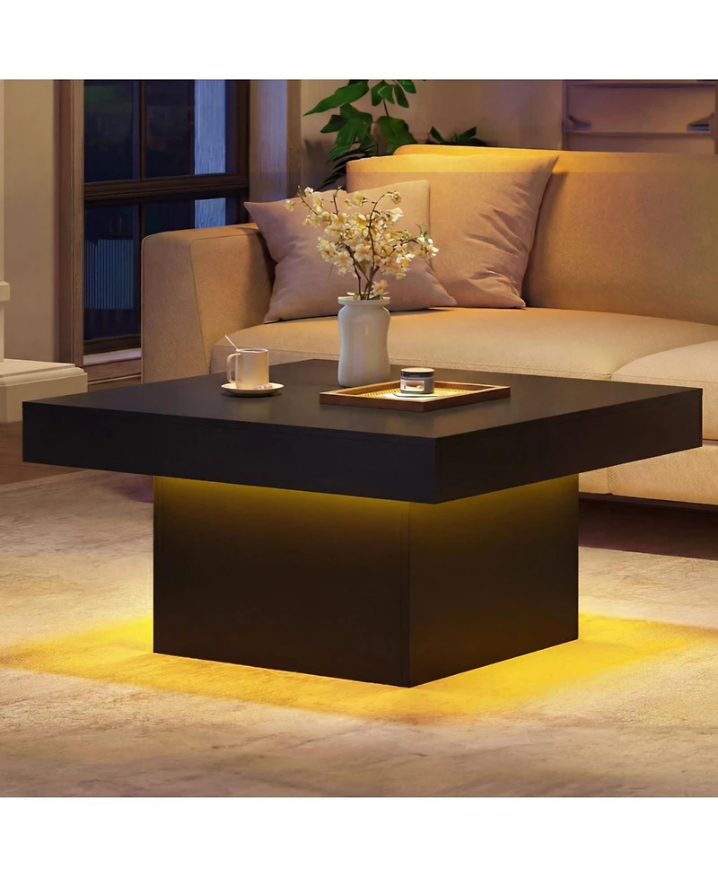 Slickblue Modern Coffee Table with Led Lights and Dynamic Effects