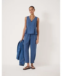 Hush Women's Sybil V-Neck Air Flow Godet Top