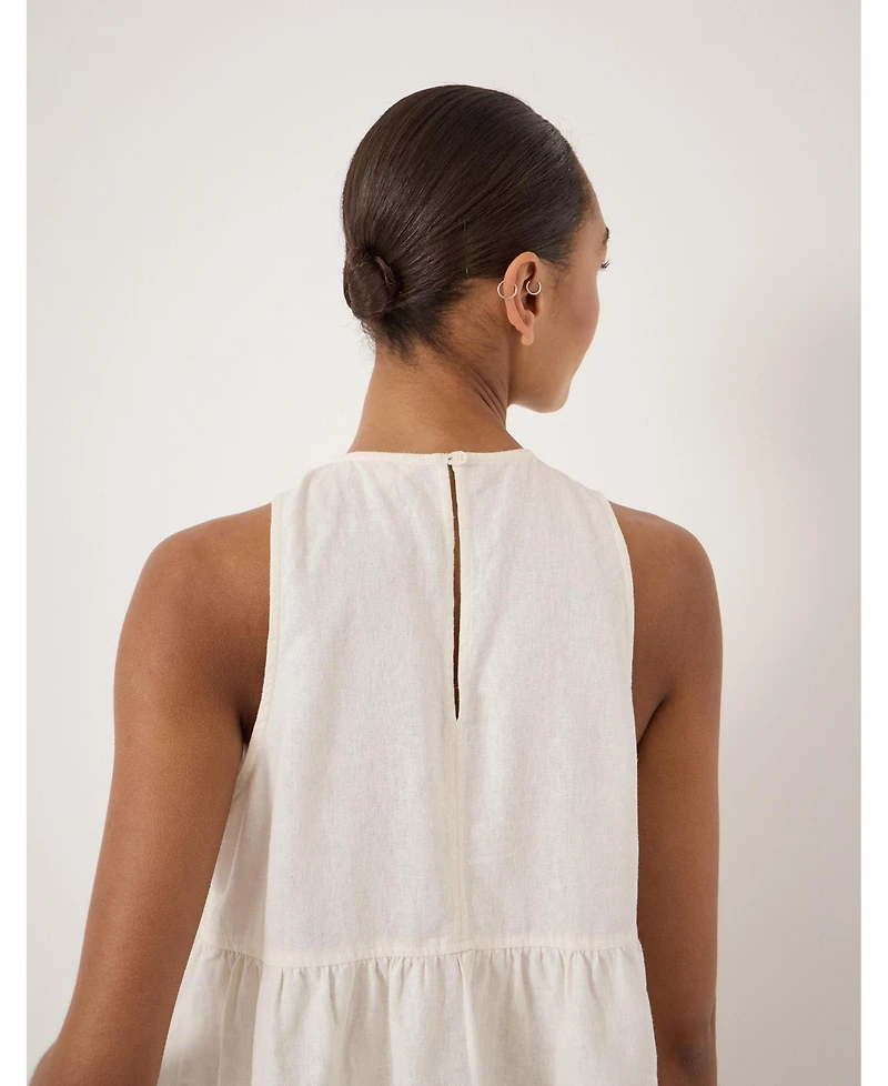 Hush Women's Nomie Linen Blend Peplum Top