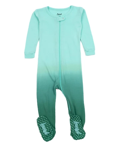 Leveret Toddler Matching Family One Piece Footed Cotton Long Sleeve Tie Dye Pajamas.