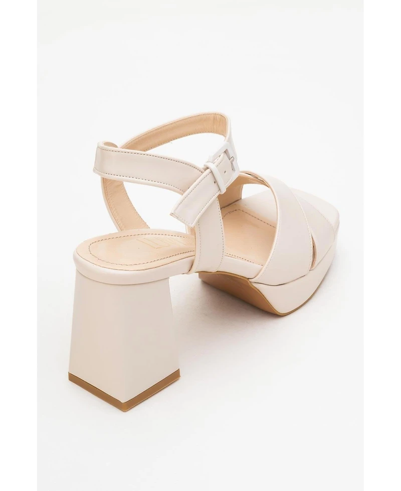Prologue Shoes Women's Lisbon Platform Block Heel Sandal