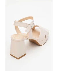 Prologue Shoes Women's Lisbon Platform Block Heel Sandal