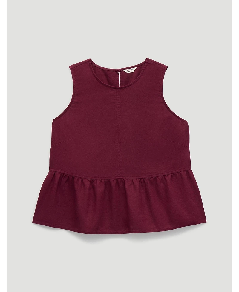 Hush Women's Nomie Linen Blend Peplum Top