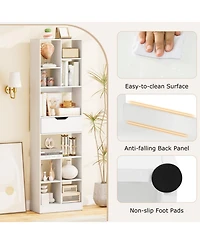 Gouun 71-Inch Tall 10-Cube Bookcase with Drawer