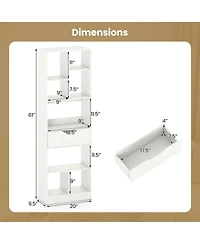 Gouun 61-Inch Tall 8-Cube Bookcase with Drawer