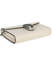 Pre-Owned Gucci Mystic White Dollar Calfskin Mini Dionysus Chain Wallet