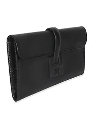 Pre-Owned HERMES Black Swift Lizard Jige Elan Touch 29