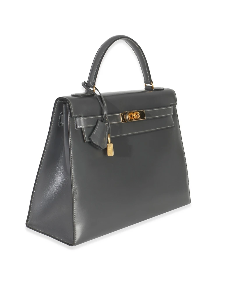 Pre-Owned HERMES Ardoise Box Sellier Kelly 32 Ghw