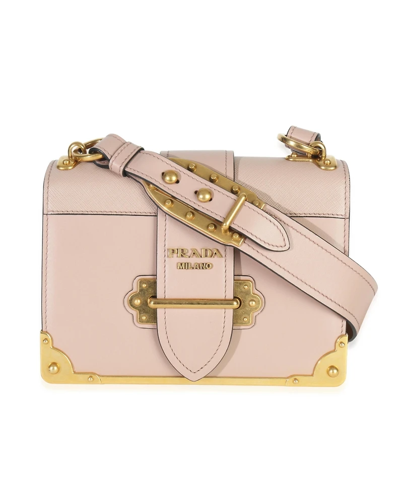 Pre-Owned Prada Cammeo City Calfskin Saffiano Cahier Bag