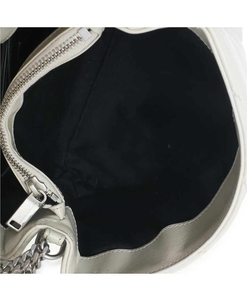 Pre-Owned Saint Laurent Beige Quitlted Calfskin Small Loulou Bag