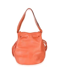Pre-Owned Bottega Veneta Orange Calfskin Beak Tote