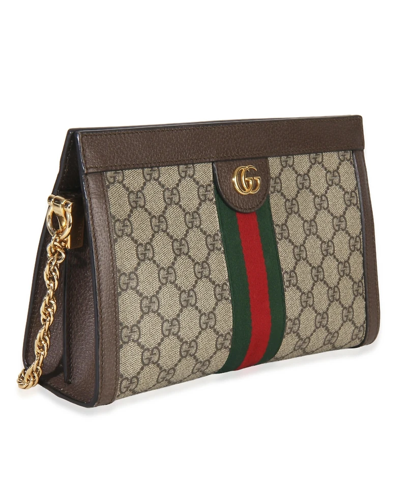 Pre-Owned Gucci Beige Gg Supreme Web Ophidia Gg Small Shoulder Bag