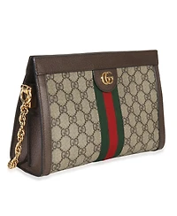 Pre-Owned Gucci Beige Gg Supreme Web Ophidia Gg Small Shoulder Bag