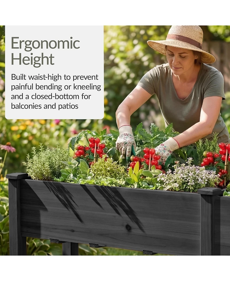 Best Choice Products 72x23x30in Raised Garden Bed