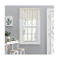 Ellis Curtain Cotton Voile 1.5" Rod Pocket Tailored Valance for Windows