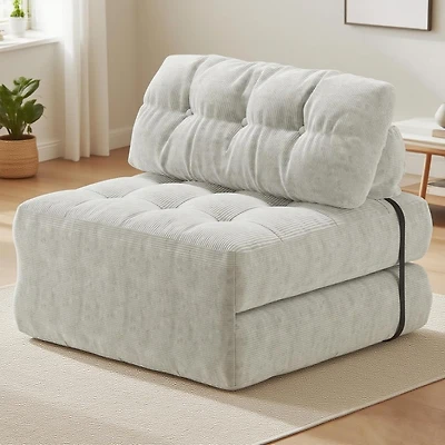 gaomon Folding Sofa Bed, Floor Folding Couch with Pillow, Futon Sofa Bed Convertible Sleeper Chair Foldable Mattress Back Support