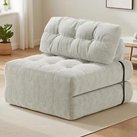 gaomon Folding Sofa Bed, Floor Folding Couch with Pillow, Futon Sofa Bed Convertible Sleeper Chair Foldable Mattress Back Support