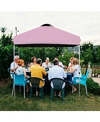 Gouun 6.6 x 6.6 ft Outdoor Pop Up Canopy Tent with Roller Bag and Four Weight Bags