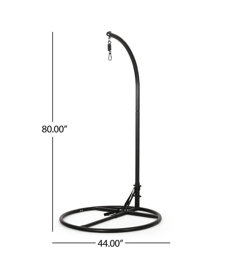Flynama Iron Hanging Chair Bottom Stand with Safety Belt Indoor Outdoor Use