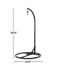 Flynama Iron Hanging Chair Bottom Stand with Safety Belt Indoor Outdoor Use
