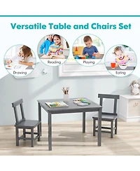 Sugift Wooden Kids Table and Chairs Set with Anti Slip Foot Pads