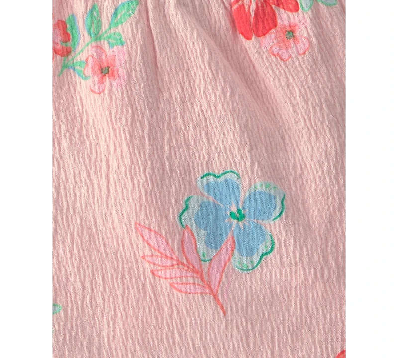 Carter's Baby Girls' Floral Ruffle Top and Shorts, 2-Piece Set