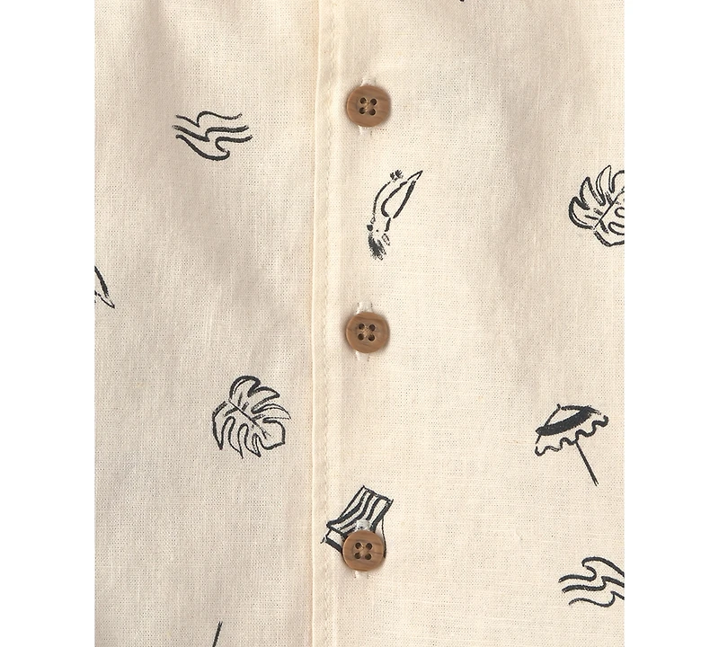 Carter's Baby Boys' Linen-Blend Top, Shorts and Hat, 3-Piece Set