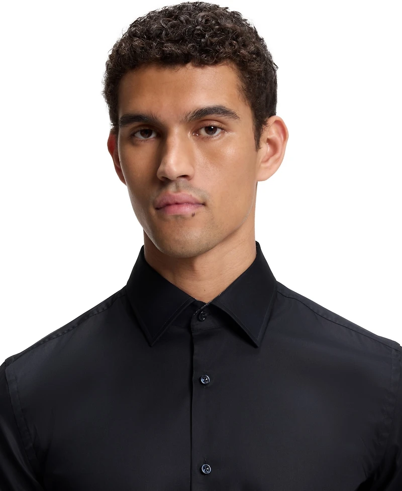 Boss By Hugo Men's Easy-Iron Cotton Poplin Slim-Fit Dress Shirt