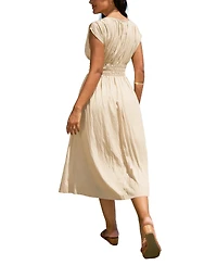 Cupshe Women's Push Your Luck Khaki Midi Beach Dress