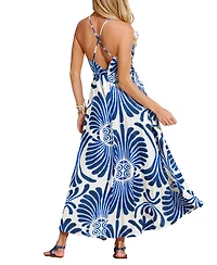 Cupshe Women's Main Feed Ornate Maxi Beach Dress