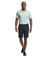 Pga Tour Men's Tropical Argyle Print Golf Polo