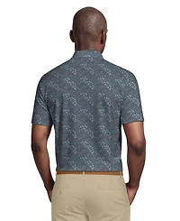 Pga Tour Men's Tropical Argyle Print Golf Polo