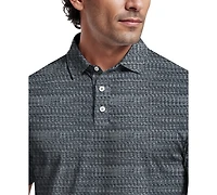 Pga Tour Men's Jacquard Micro Golf Polo Shirt