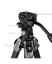 SmallRig AP255Pro 5-Section Carbon Fiber Portable Video Tripod