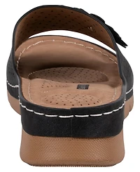 Gc Shoes Women's Gabbie Flower Rosette Comfort Sandals