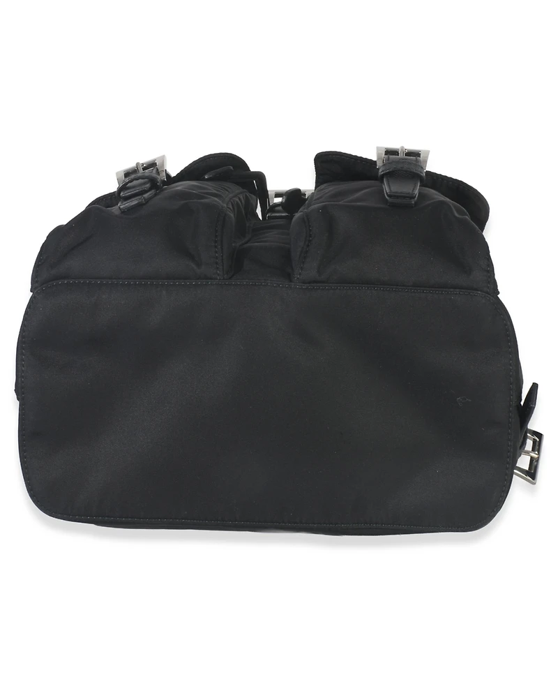 Pre-Owned Prada Black Re-Nylon Small Drawstring Backpack